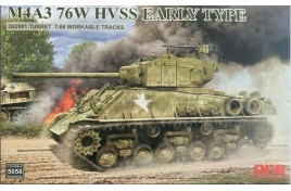 RYE FIELD 1/35 M4A3 76W HVSS Early type D82081 turret T-66 track RM5058